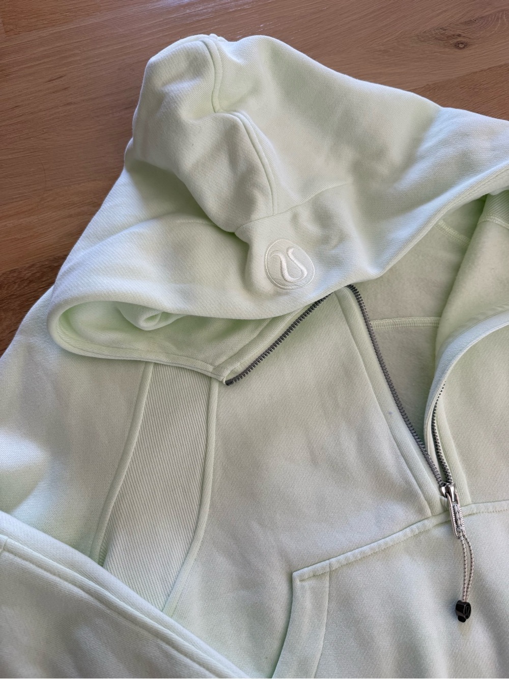 lululemon athletica Cropped Half-Zip Hoodie in Pale Mint - Picture 3 of 3
